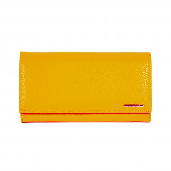 Дамско портмоне ENZO NORI модел CLASSIQUE естествена кожа жълт